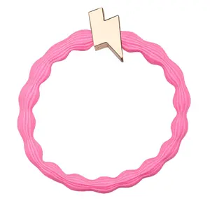 Neon Pink Gold Lightning Bolt Hair Accessory
