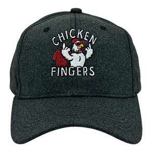 Chicken Fingers Hat Funny Sarcastic Middle Finger Graphic Novelty Cap Funny Hats Sarcastic  Funny Animal  Novelty Caps for Men Black - Standard