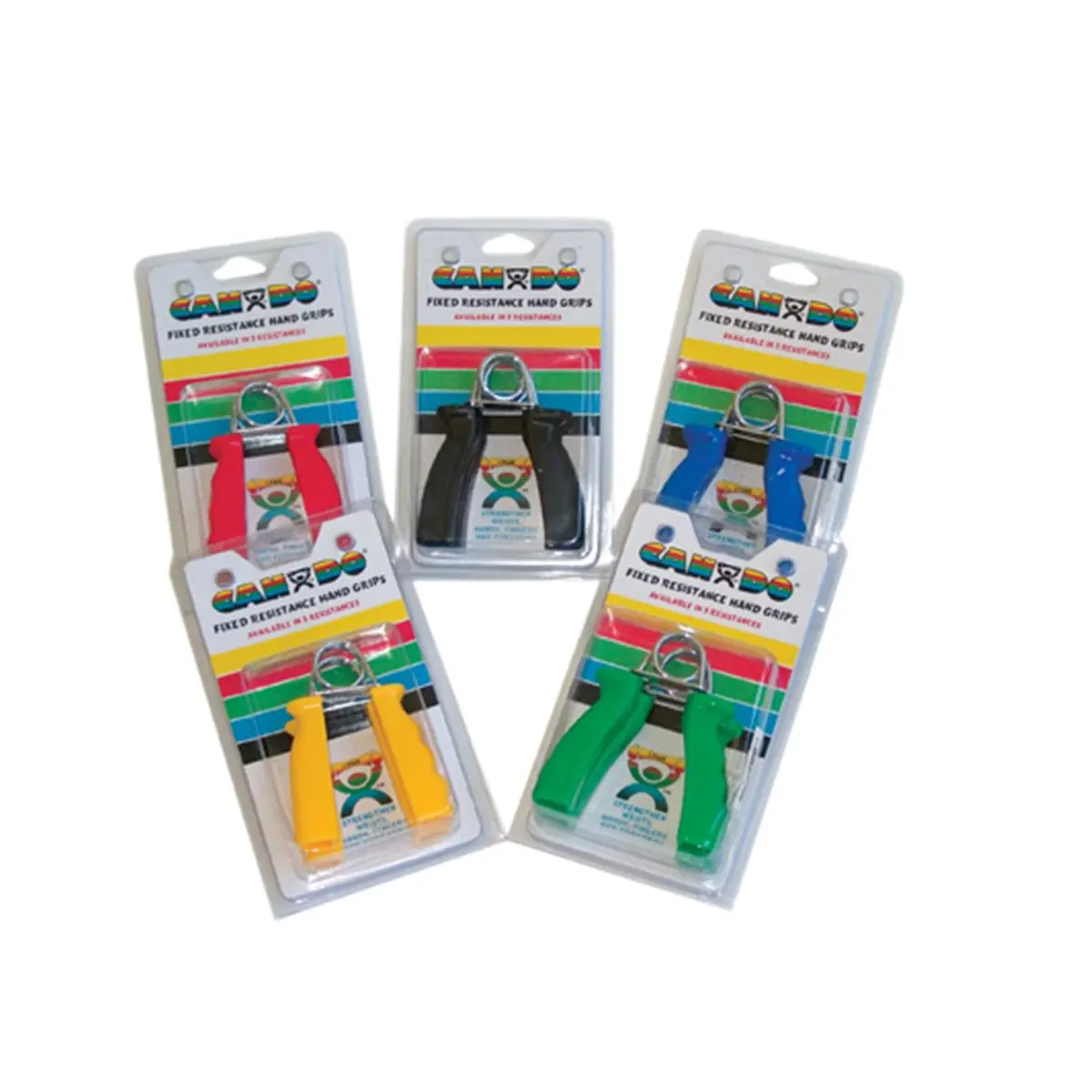 212 MAIN Ergonomic Hand Grip Pair Set (5 Pairs) - Hand Exercise, Rehabilitation Tools with Resistance Levels