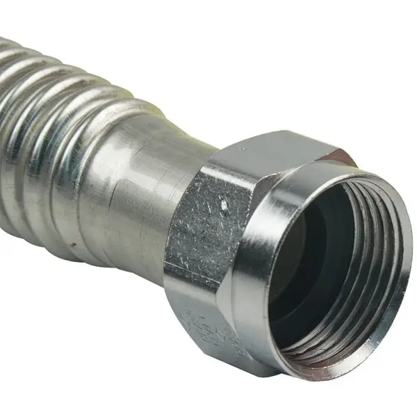 Brasscraft SWB00-18N ProCoat Stainless Steel Water Heater Connector, 18 in, Metal Hose Pipe Fittings for Plumbing Applications