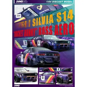 Inno64 1:64 Nissan Silvia S14 Boss Rocket Bunny - Purple