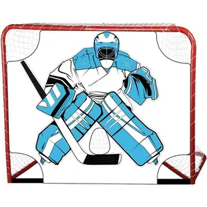 Street Hockey Goal & Shooter Tutor – Portable Hockey Net for Indoor & Outdoor Use – Hockey Training Equipment