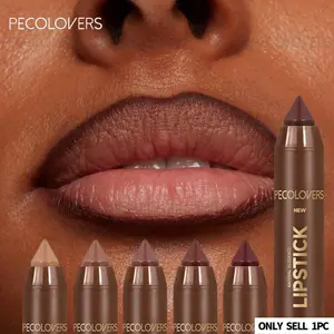 PECOLOVERS Long-Lasting Matte Lipstick Pen, Designed for Dual Use As a Lipliner And Lip Balm, Beginner-Friendly | Fashion Packaging Design | Daily Use