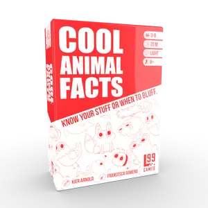 Cool Animal Facts Card Game | Fun and Quick Trivia Bluffing Game with Cute Artwork | Game for All Ages | 3-8 Players