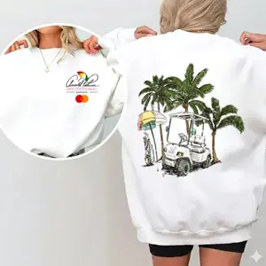 Gildan Golf Tournament Heritage Cart Graphic Sweatshirt, Casual Sportswear Daily Wear Style Gift Shirt, Soft Cotton PN