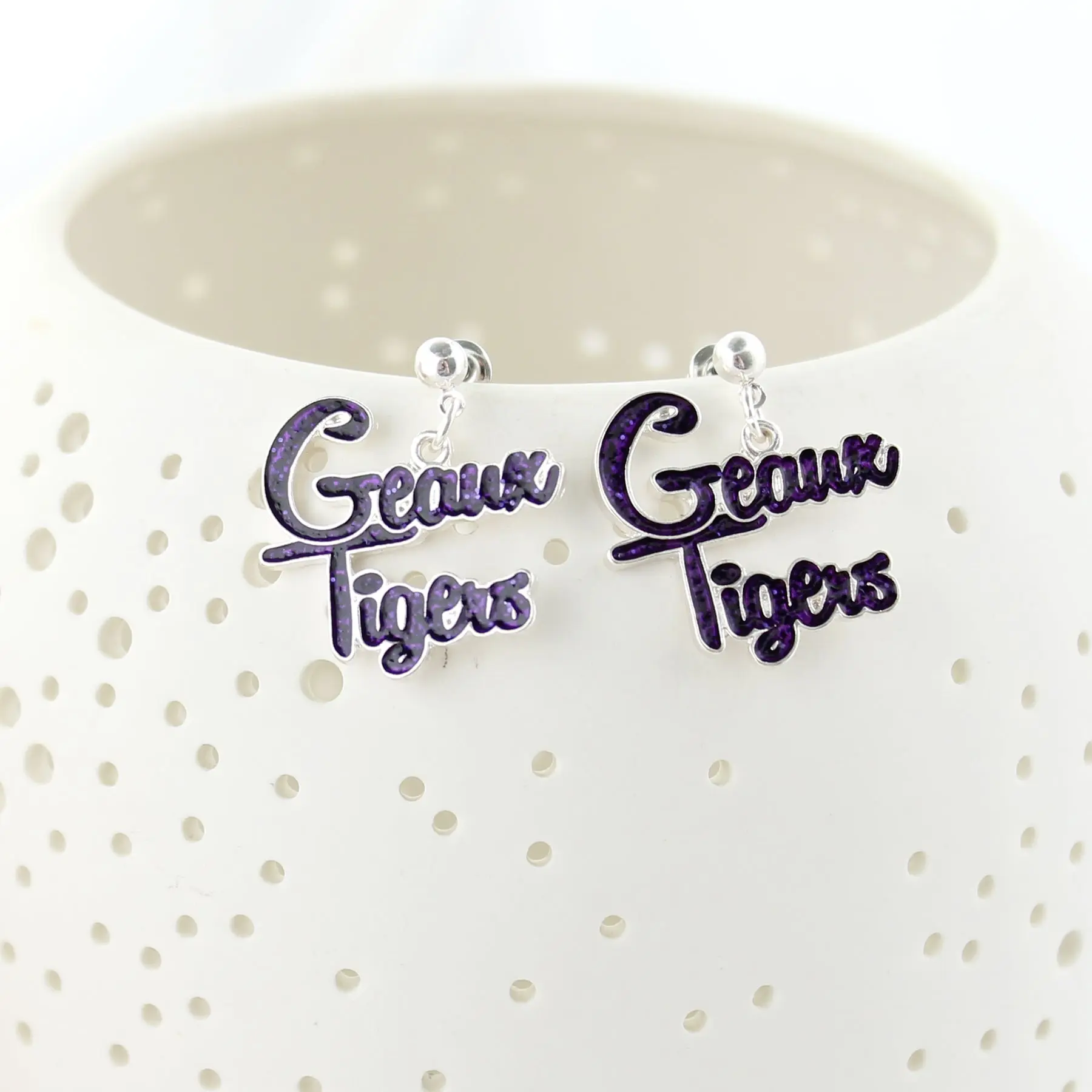 LSU Slogan Earrings