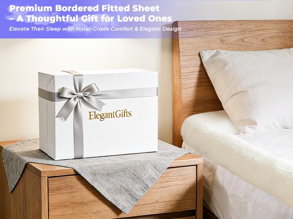 Deep Pocket Fitted Sheet with Border Trim, 19 Inch Extra Deep Mattress Cover, Ultra Soft Plush Bed Sheet Set, 360° Anti-Slip Wrap Around Stays in Place, Machine Washable Cozy Sleeping Solution