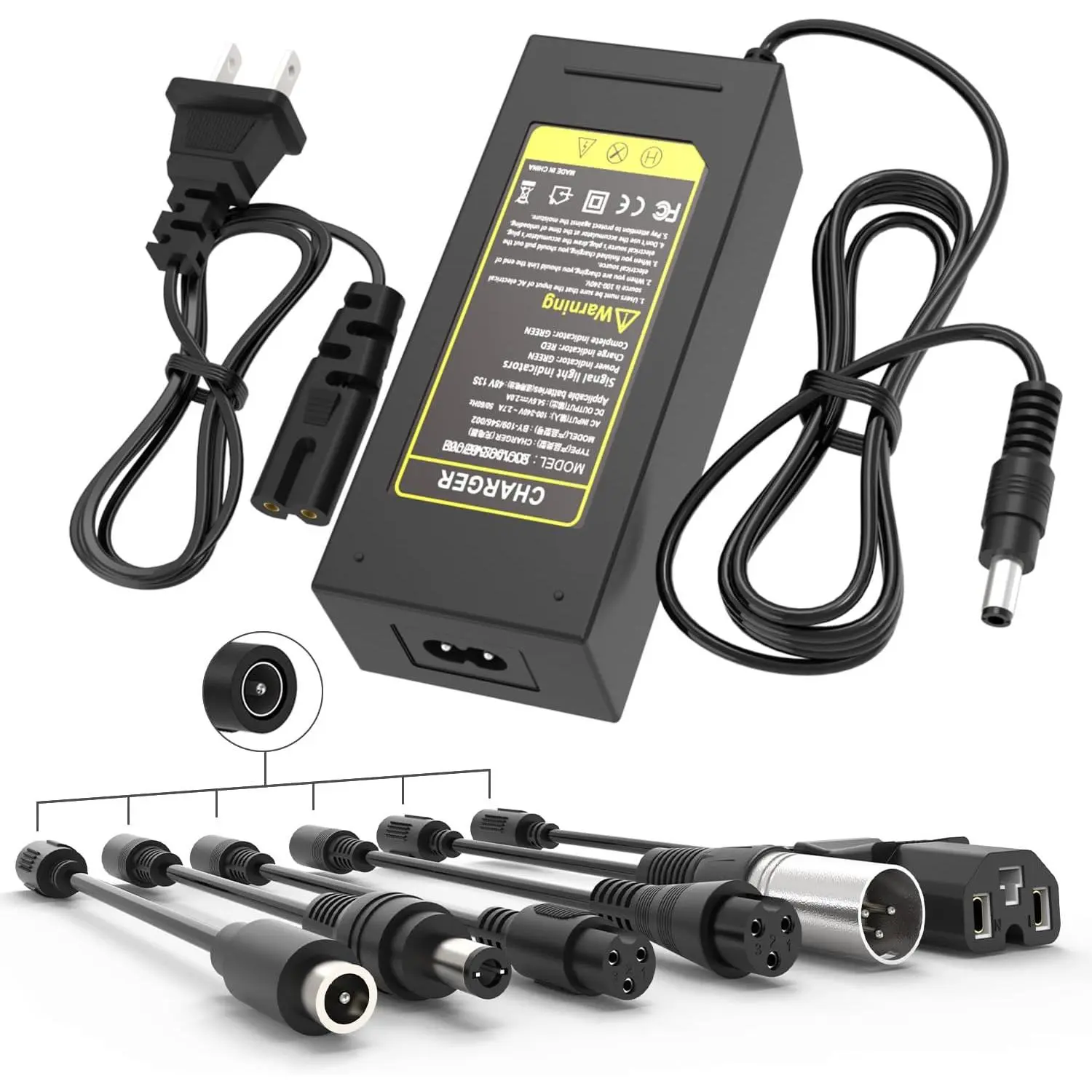 5 4.6V/4 8V Charger Universal Compatible with Razor, Jetson, Voyage, Gotrax, Ninebot and More-7 in 1 Plugs Power Cord Replacement