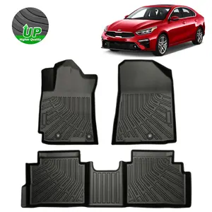 Canvcle 1st & 2nd Row TPE Floor Mats for Kia Forte 2019-2024 Custom Fit All Weather Waterproof Heavy Duty Odorless Protection Liners