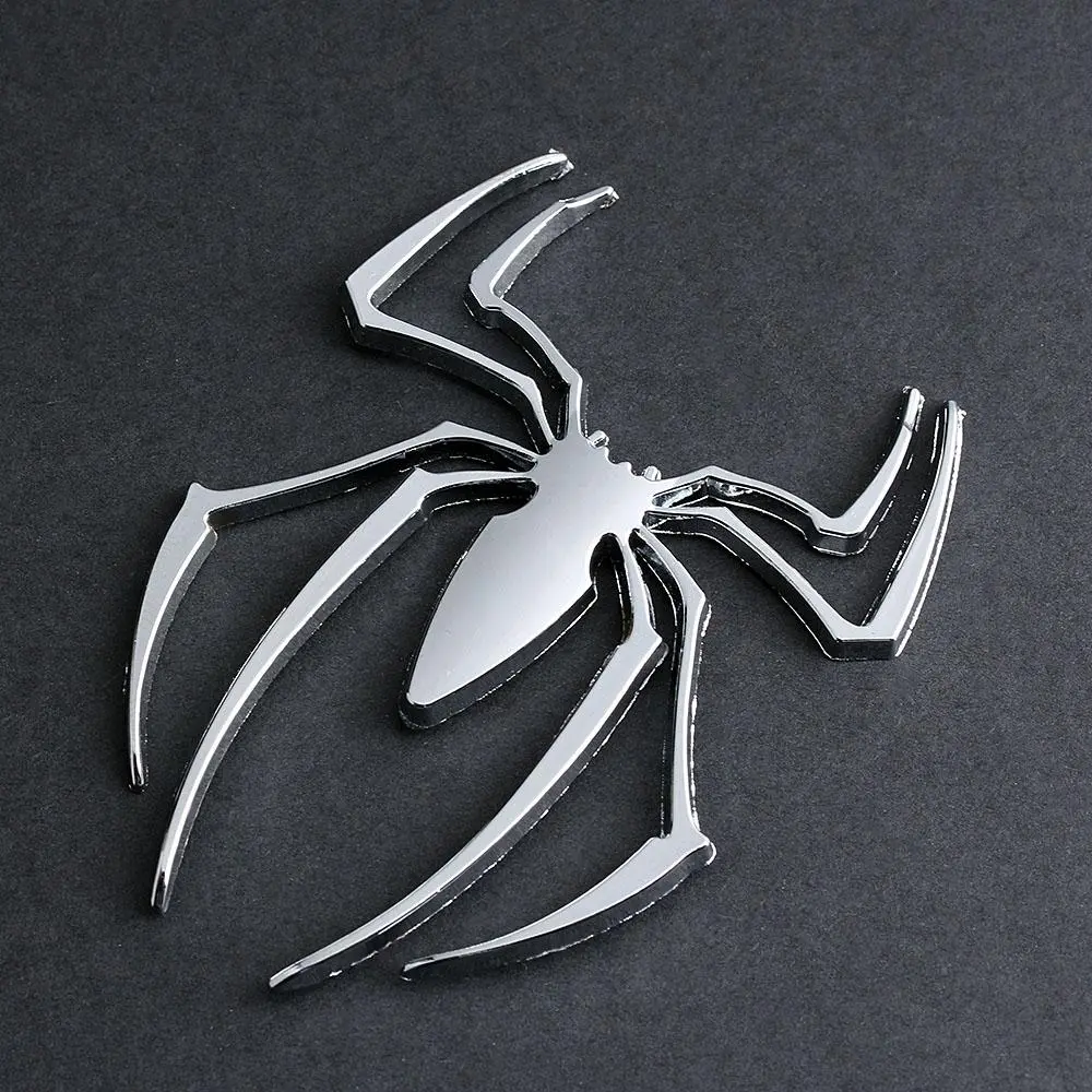 2026 New 3D Hot New Car Stickers Metal Silver/Gold Spider Shape Chrome Badge Auto Emblem Decal For your Cars