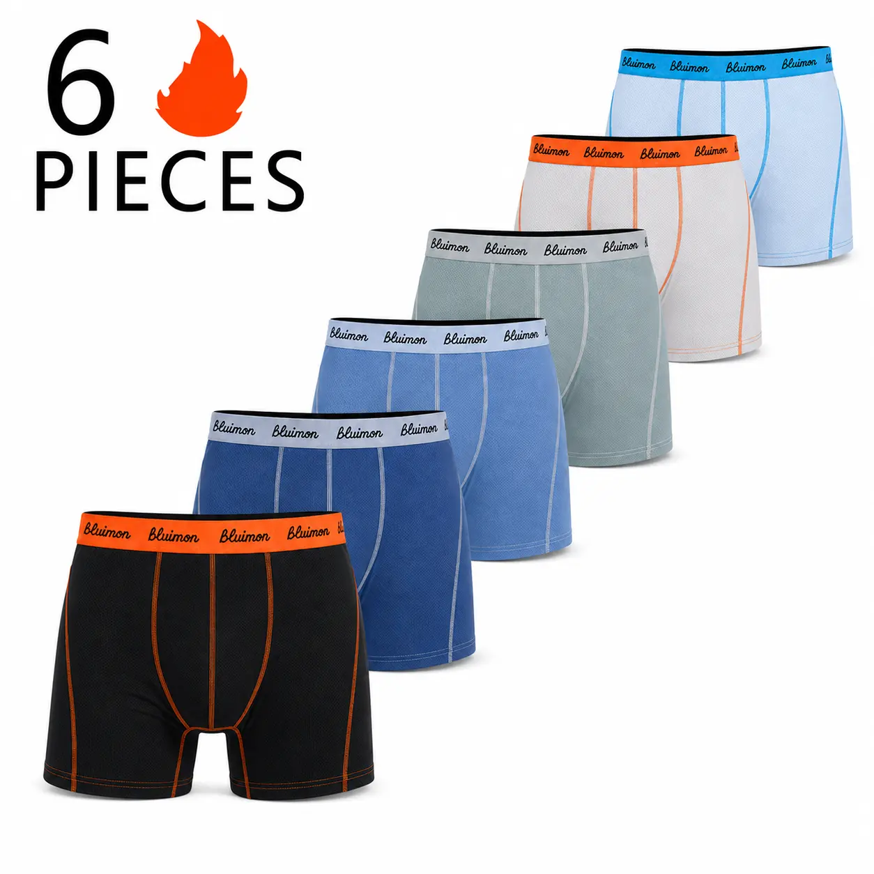 Bluimon Men’s Aero-Flow 3D Elite Mesh Triangle Underwear, 6-pack / 2-pack — ice silk cool feel, 10 vibrant colorways, moisture-wicking quick-dry, stays in place, premium set, perfect gift, briefs, boxer briefs, lettering