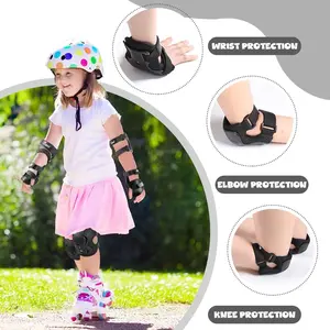 Knee Pad Elbow Pads and Wrist Guards Protective Gear Set for Skateboarding Cycling Roller Skating Inline Skating Scooter Riding BMX Biking Sports