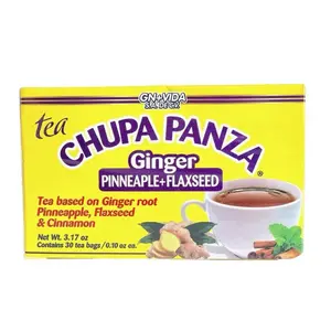 Chupa Panza Tea Based on Ginger Root, Pineapple, Flaxseed & Cinnamon - 30 Tea Bags (0.10 oz Each) - Beverage, Fruit