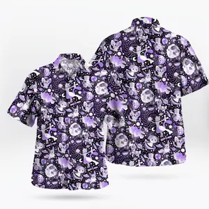 Anime Beach Festival Exclusive - Cosmic PKM Hawaiian Shirt – Purple Galaxy Vibes