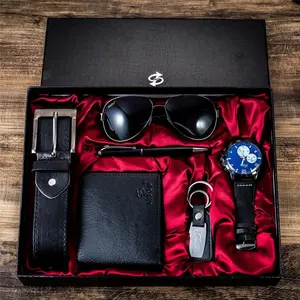 Men's Gift Suit Exquisite Packaging Watch + Belt Wallet Creative Simple Combination Suit