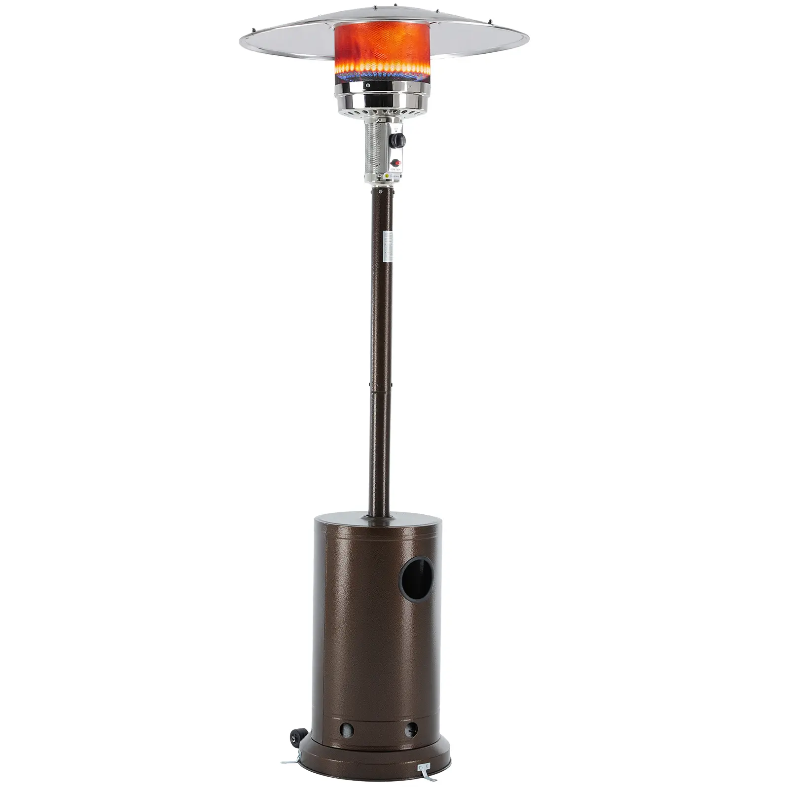Sweetcrispy Patio Heater - 48000 BTU Propane Outdoor Heater with Sandbox Base, Wheels & Tip-Over Protection