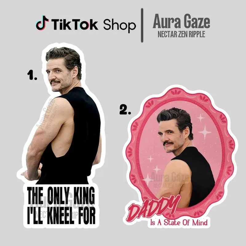 (100% in stock)Pedr0 Passcal Sticker - The Only King I'll Kneel For, Daddy Is State Of Mind, Celebrity Vinyl Decal for Laptops, Water Bottles (not waterproof)