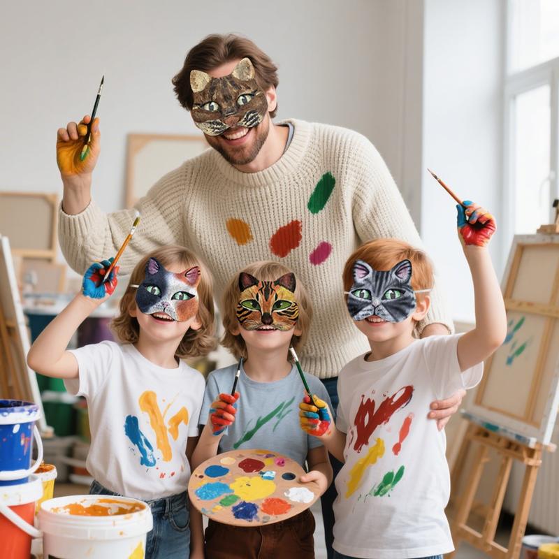 30 PCS Blank Therian Mask DIY Kit White Therian Animal Masks to Paint 7.1X6.7in Comfortable Lightweight Paper Adjustable Elastic Bands Colorful Gift for Halloween Party Cosplay & Craft Activities