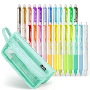 Four Candies Erasable Gel Pens, Make Mistakes Disappear Colored Pens, 12/18/24Colors Retractable Fine Point Erasable Pens for Writing, Drawing, Planner & School Supplies, Colorful Markers Marker Set, girly office supplies, 2026bingocard,office accessories