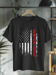 100% Cotton Unisex Senior Year 2026 American Flag USA Graduation Class Of 2026 T-Shirt Printed Casual Round Neck T shirt