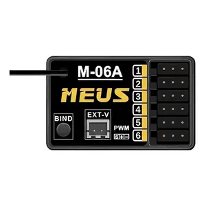 MEUS RACING 2.4GHz RC Receiver M-06A Long Range Control RX Compatible with MEUS Racing RC Transmitter ME-10B for RC Car/Boat/Tank etc. (6CH)