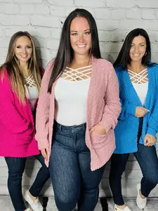 "Snuggle Season" Popcorn Cardigan w/ Pockets (Multiple Colors)