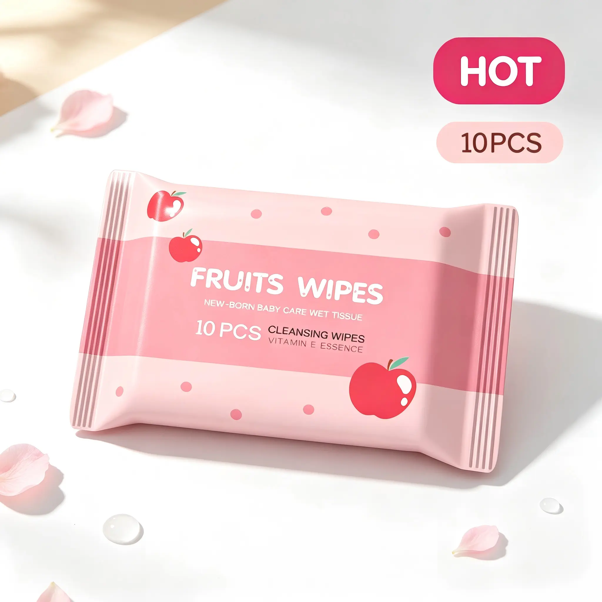 No More Waste Dry Wipes! 10Pcs Small Pack Disposable Wet Wipes For Outdoor & School Quick Clean