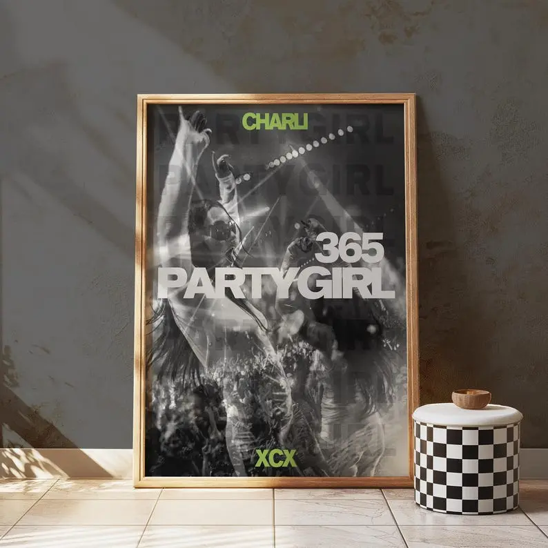 365 PARTYGIRL Poster - Aesthetic Music Wall Art - Concert-Inspired Printable