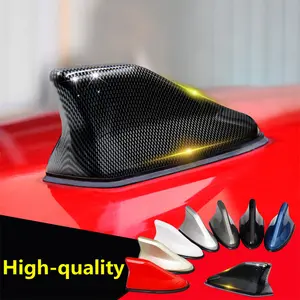 Universal Decorative Shark Fin Antenna new Car Shark Fin Antenna Cover Base Replacement Radio Signal Aerials Roof Exterior Accessories Decoration