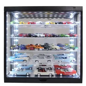 Showcase 1:64 Wall Mount 5 Tiers USB Powered LED Black with Mirror Back – MiJo Exclusives