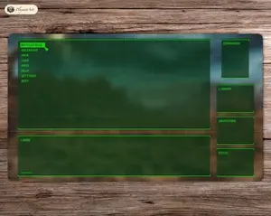 Fallout Menu Zones - Zoned Playmat MTG - Board Game Mat for TCG