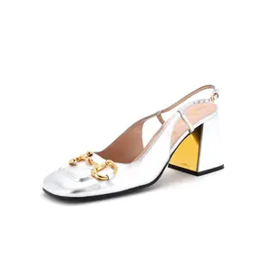 Pre-owned Gucci Women's Horsebit Slingback Pumps Leather by Rebag