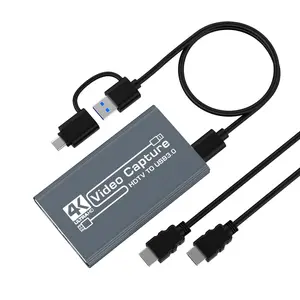 USB 3.0 Video Capture Card, Audio Video Capture Card, 4K HDTV Loop-Out, 1080P 60FPS/2K 30FPS Video Game Capture for Streaming Works for PS5/Switch/Camera/PC/OBS