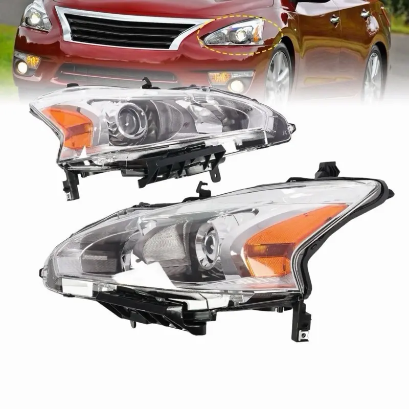 For 2013 2014 2015 Nissan Altima Sedan Headlamps Set Halogen Headlights Assembly