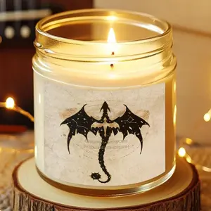 Basgiath Candle, Romantasy Book Fandom Merch Bookish Dragon Bookworm Gift for Her Booktok Booknerd Read Candle Booklover Book Loving