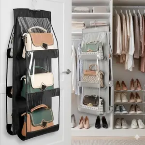 Transparent Hanging Dust-proof Clothing Storage Bag: large Capacity Visible Organizer, Space-saving Folding Solution for Wardrobe & Cabinet. Multi-Sizes, Foldable with Ventilation holes. Perfect Closet Storage System.