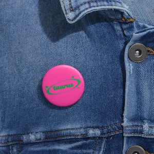 taurus (green) button (hot pink)