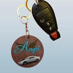 Circle or Hexagon Custom-made Acrylic Keychain