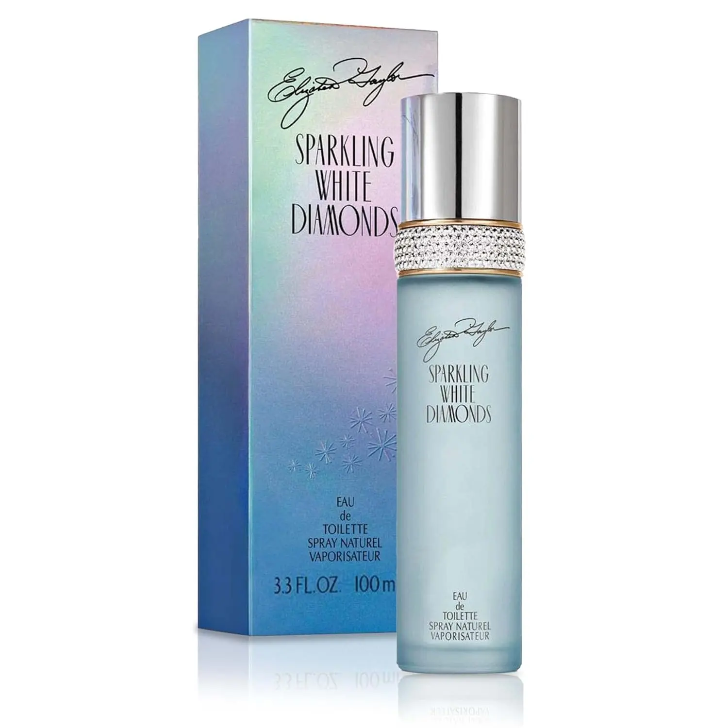 Elizabeth Taylor Sparkling White Diamonds Eau De Toilette Spray 3.3 Fl Oz Floral Fragrance for Women Made in USA