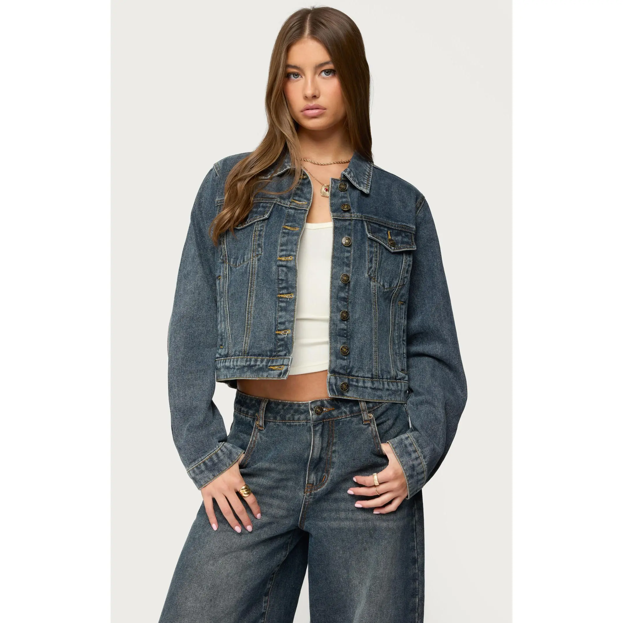 Edikted Women's Barb Denim Jacket Edikted Women's Barb Denim Jacket
