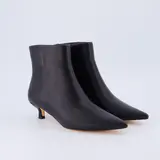Cushionaire Barbie Pointed Toe Kitten Heel Booties for Women | Soft Vegan Leather Dressy Ankle Boots With Back Zipper | Sleek Modern Heel Design For Casual And Evening Outfits