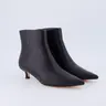 Cushionaire Barbie Pointed Toe Kitten Heel Booties for Women | Soft Vegan Leather Dressy Ankle Boots With Back Zipper | Sleek Modern Heel Design For Casual And Evening Outfits