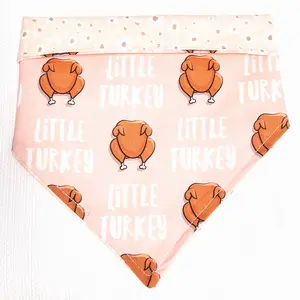 Pink Little Turkey Bandana - Reversible