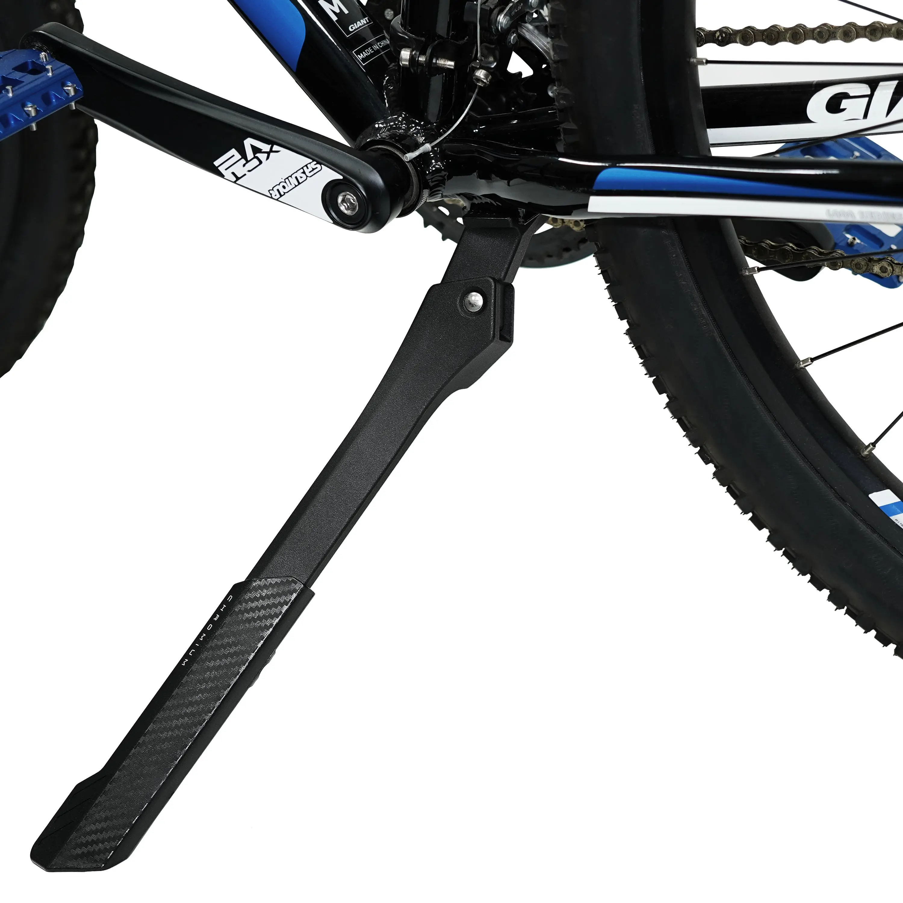 BV CHROMIUM E-Bike Spring-Loaded Latch Heavy Duty Kickstand, for Bikes 24" - 29" | BV-KA05-BK