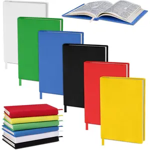 6 Pack Stretchable Book Covers 9-11 Inch Colored Fabric  Book Protector Sleeve for Hardcovers Textbook Protection Supplies(Rainbow Color)