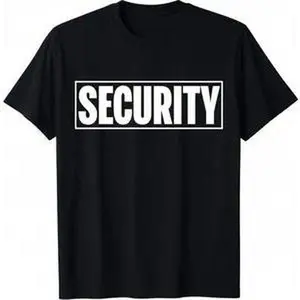 100% Cotton Fashion Garment Bold Security | Security Guard Costume | Security Officer T-Shirt