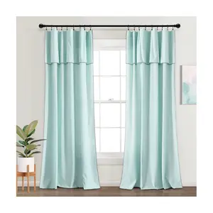 Modern Faux Embroidered Window Curtain 52X84 byLush Decor