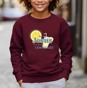 Youth Sweatshirt & Hoodie, Lemonade Faith Shirt, Life Gave Me Some Lemons but My Jesus He Be Makin' Lemonade tee, Easy Care