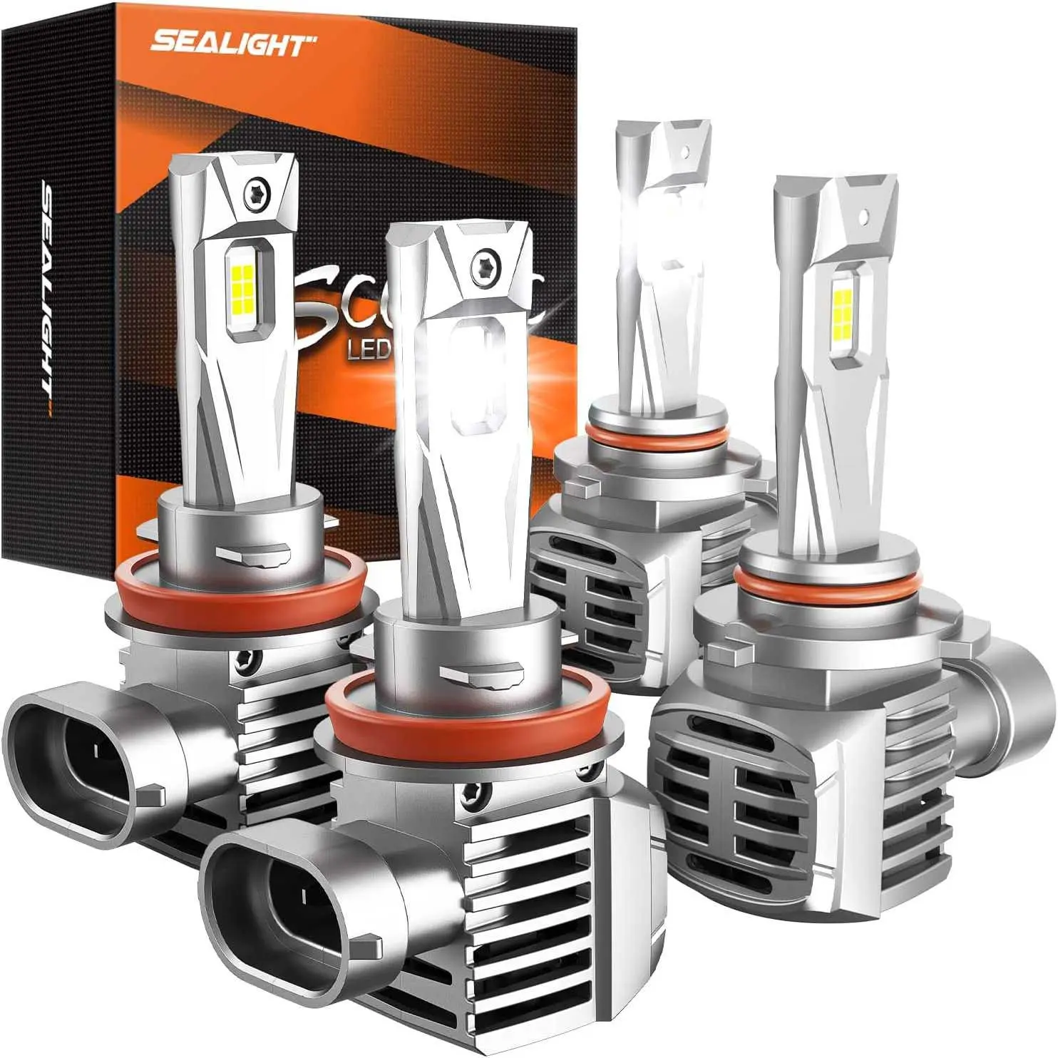 2005 Saab 9-7x 9005/HB3 H11/H9/H8 200W 6500K White IP68 LED Headlight Bulbs 2Pairs SEALIGHT S7