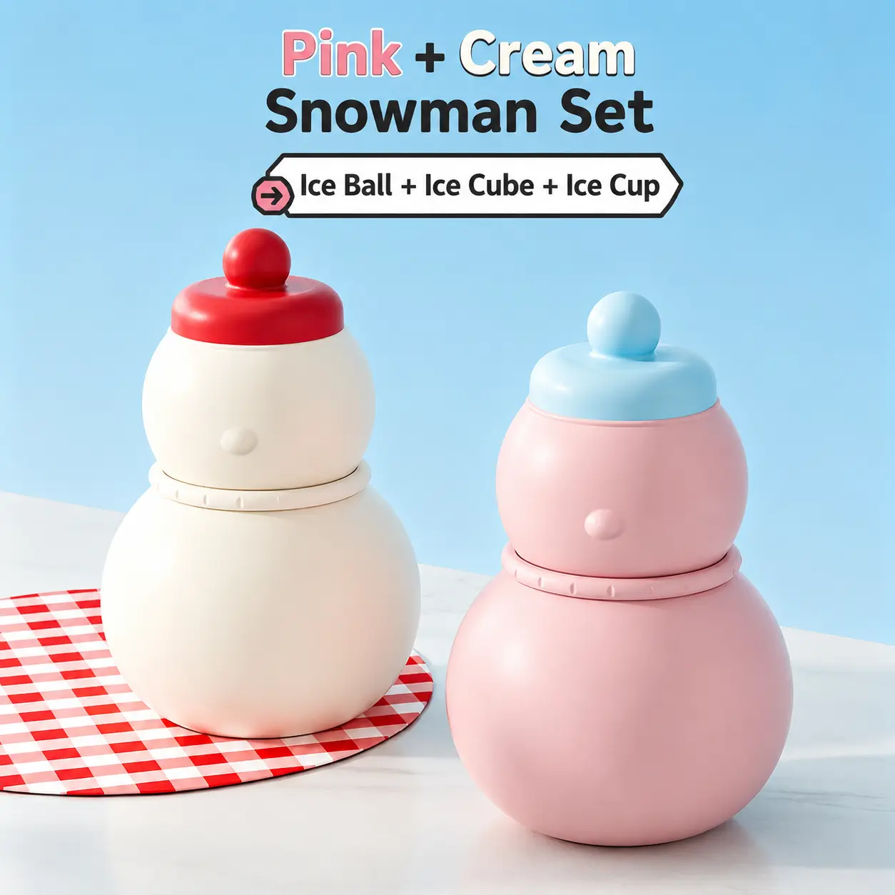 3-in-1 Panda Silicone Ice Tray Mold, Food-Grade Ice Ball & Cube Maker with 36 Mini Cubes and 2.36 in Large Ice Sphere for Whiskey, Coffee, Cocktails & Drinks